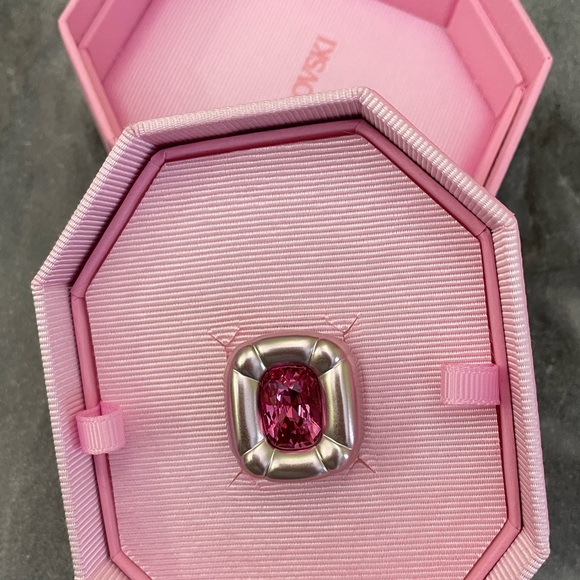 New Swarovski Crystal Dulcis Pink Ring 55 - Picture 3 of 14